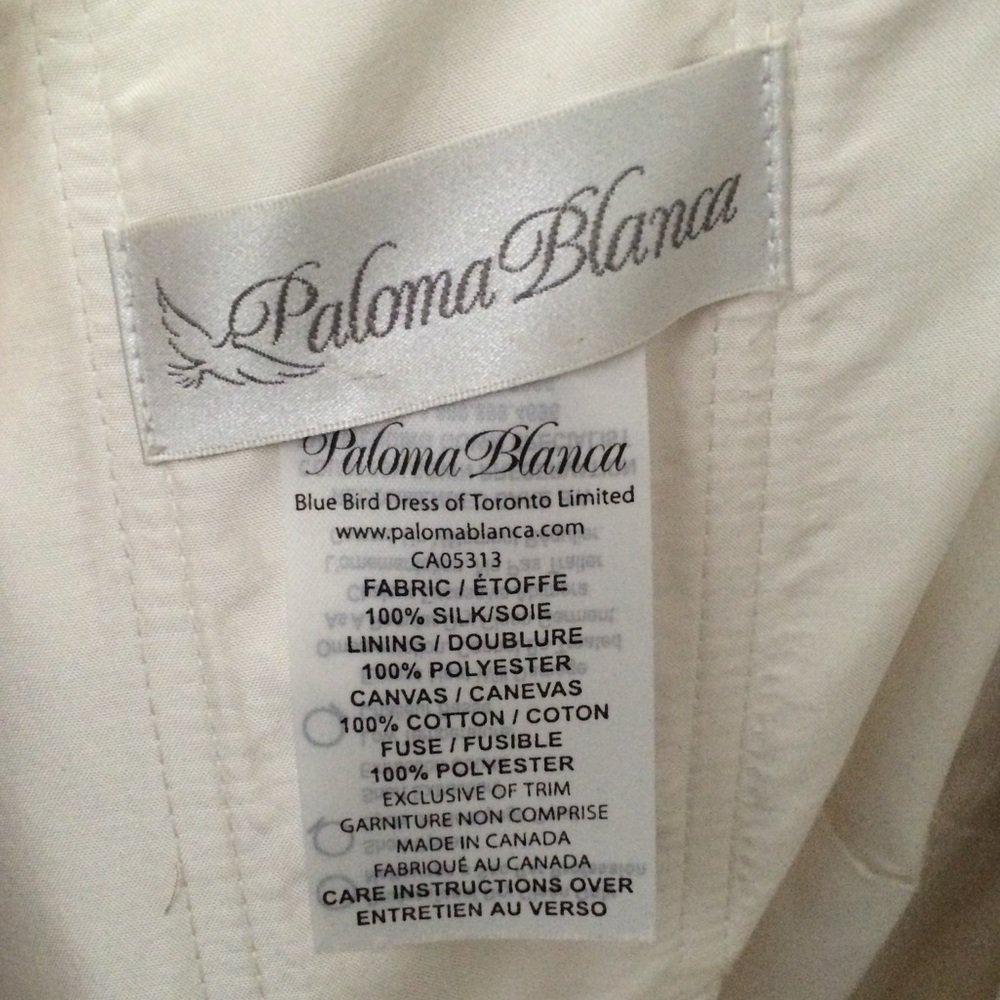 NEW/ NEVER WORN: Paloma Blanca Wedding Dress: style #CA05313 - Picture 5 of 15